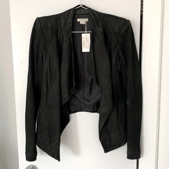 Helmut Lang Anaconda Black Distressed 100% Lambskin Jacket Blazer NWT Vintage